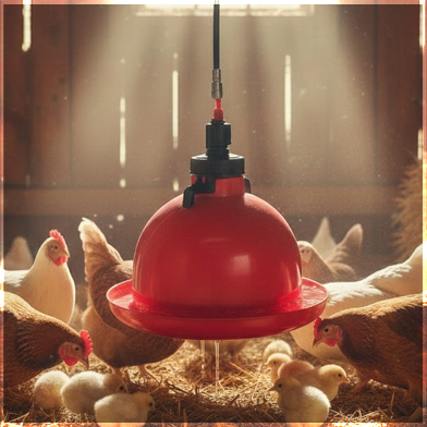 Bebedero tipo campana, tipo plasson para aves, gallinas, pollos