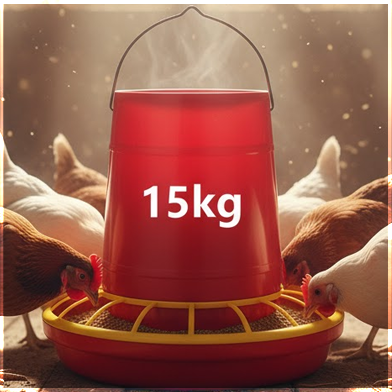 Comedero 15 KG (Tolva) + Rejilla