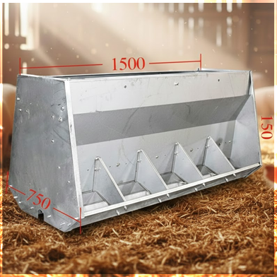 Comedero de 10 bocas de acero inoxidable para gorrino, tolva de 150k de alimento balanceado