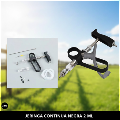 Jeringa continua negra, 2 ml