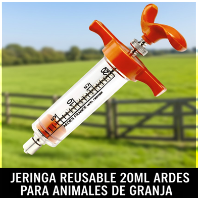 Jeringa reusable 20ml Ardes para animales de granja