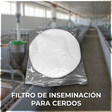 Filtro de inseminación para cerdos